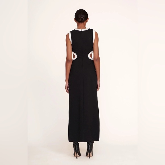 STAUD Dolce Midi Dress in Black XS - Picture 3 of 9